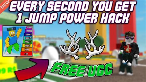 Free Ugc Every Second You Get Jump Power Op Script Pastebin