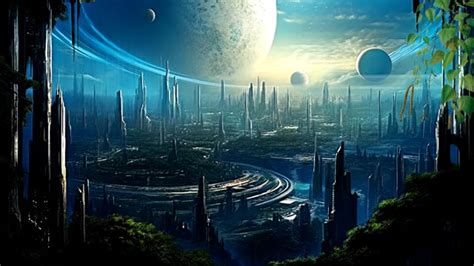 Futuristic City, Planets, Fantasy. Free Stock Video - Pixabay