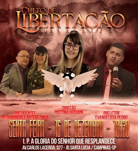 Psd Gospel Gratis Flyer Culto De Liberta O Pr Domingos Cartaz