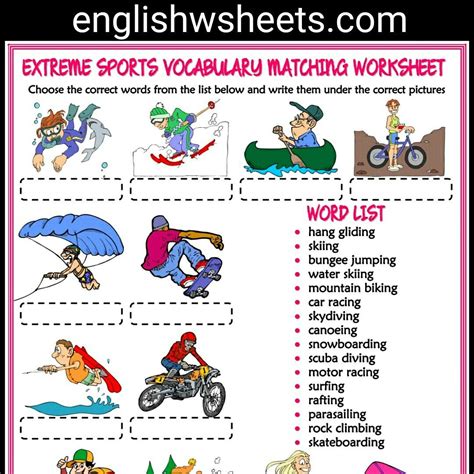 English Exercises Printable Worksheets