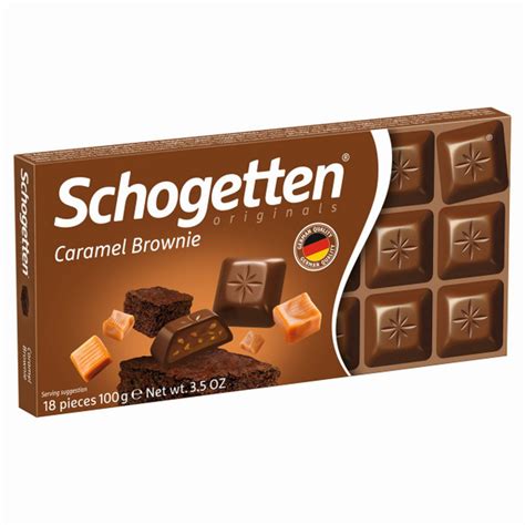 Шоколад молочный Schogetten Caramel Brownie, 100г - купить с доставкой ...