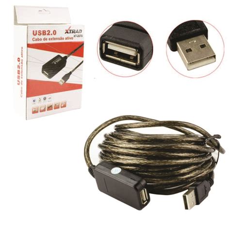 Cabo Extensor Usb 2 0 Ativo 10 Metros