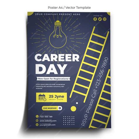 Premium Vector Career Day Event Poster Template