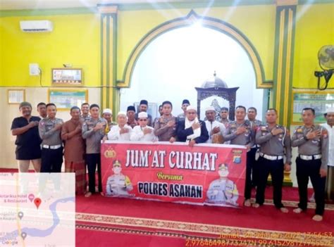 Kasat Lantas Jumat Curhat Di Masjid Al Mukminin Sendang Sari