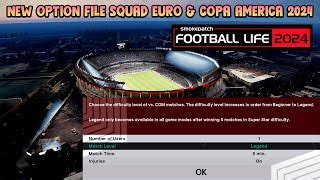 New Option File Squad Euro Copa America 2024 Pes 2021 Football Life