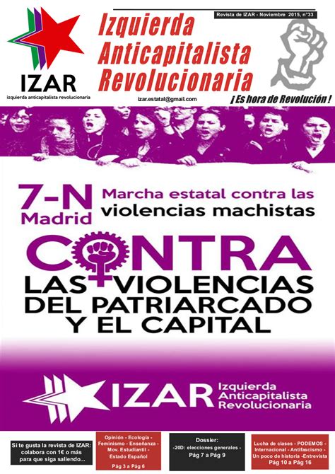 Hoja De IZAR Noviembre 2015 Izquierda Anticapitalista Revolucionaria