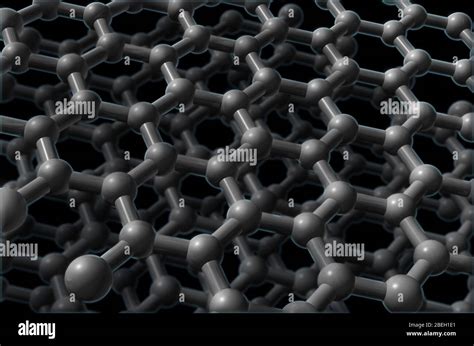 Un Modelo Molecular De Grafito Un Mineral Compuesto Por Capas Apiladas