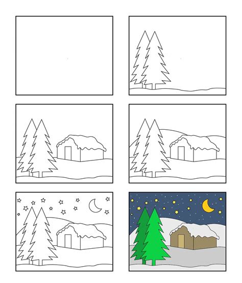 Night Sky Drawing Ideas Drawing Photos
