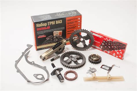 Набор ГРМ ВАЗ 2101 (низкий блок) полный с 2х рядными звездами и цепями