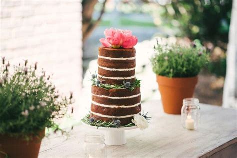 Two Tier Naked Vanilla Cake