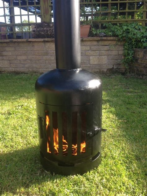 Gas Bottle Wood Log Burner Chiminea Patio Heater Fire Pit Log