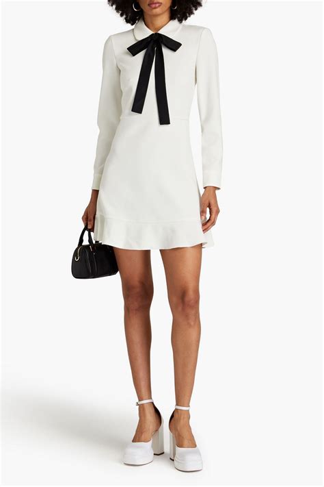Redvalentino Pussy Bow Crepe Mini Dress The Outnet
