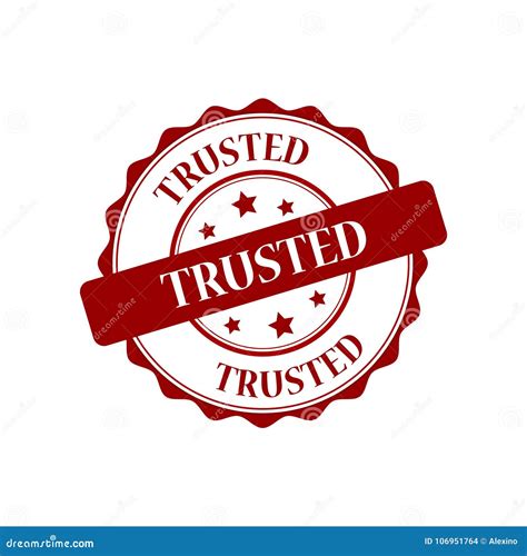 Trusted Stamp Illustration Stock Vector Illustration Of Vector 106951764