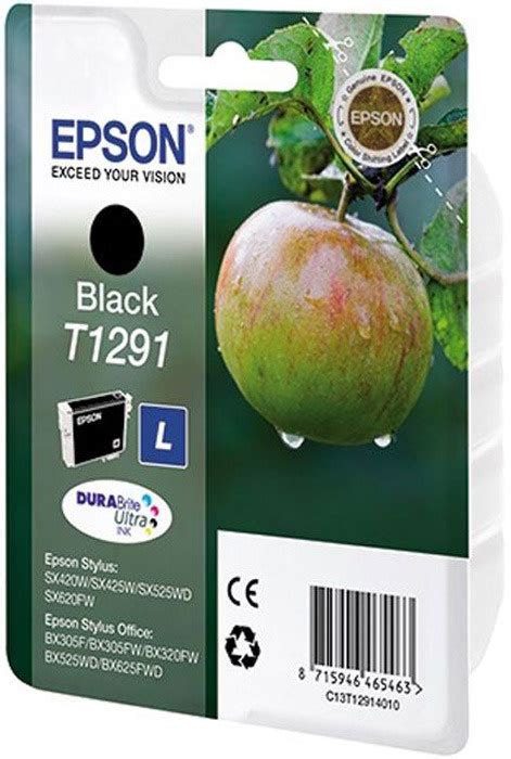 Картридж Epson Epson T1291, черный, для струйного принтера, оригинал ...