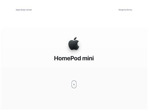 Apple HomePod Mini Web Design Concept On Behance