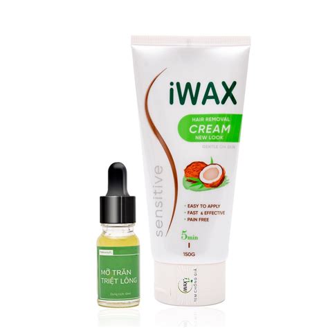 Mua Combo Kem Tẩy Lông Iwax ml và Mỡ Trăn Triệt Lông ml tẩy sạch lông vùng Bikini Chân