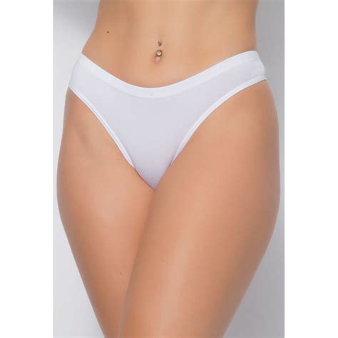 Calcinha Tanga Fio B Sica Em Microfibra Branco C Compra Facil Lingerie