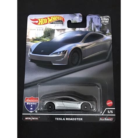 風火輪 hot wheels 美國場景 特斯拉 tesla roadster 電動車 純電 精裝 膠胎 蝦皮購物