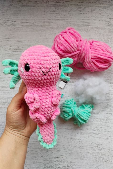 This Crochet Axolotl Kit Is Ideal Small T For Adults For Her Or As