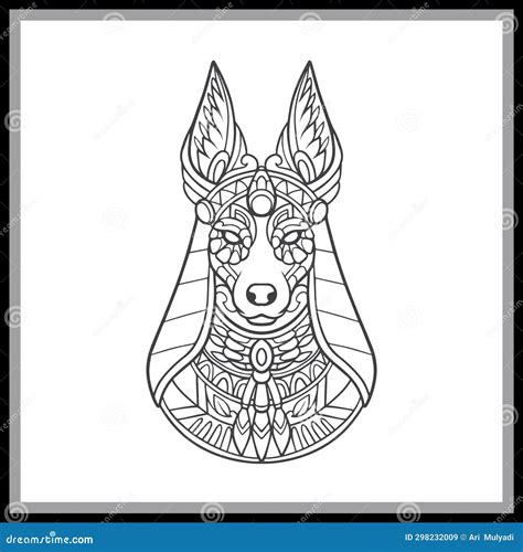Anubis Head Icon Simple Style Cartoon Vector 79538675