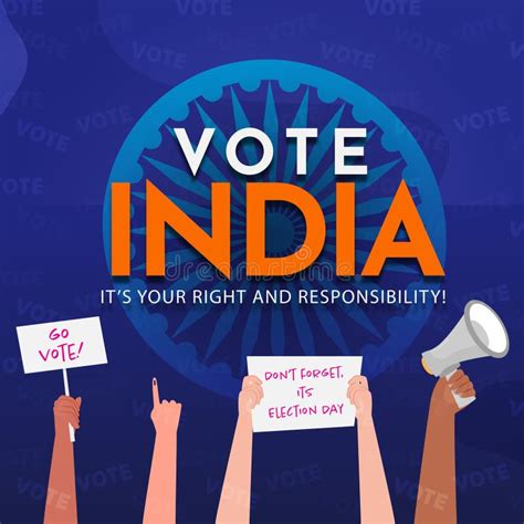 Dise O De Afiches De Sensibilizaci N Con Mensaje De Votaci N En India