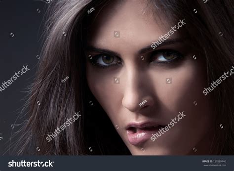 Beautiful Naked Woman On Black Background Stock Photo Shutterstock