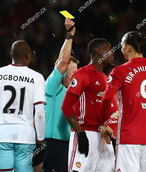 Referee Mr Jon Moss Shows Paul Editorial Stock Photo Stock Image