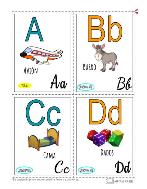 Tarjetas Del Alfabeto Para Imprimir Mis Tarjetas Abecedario Fichas