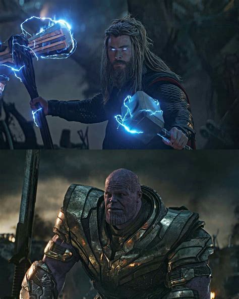 Thor Vs Thanos Héros Marvel The Marvels The Avengers