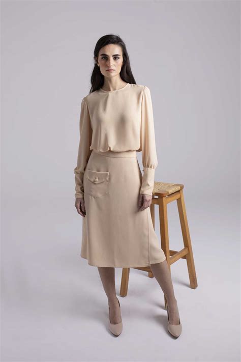 Blusa Pepita Color Nude Tissendi