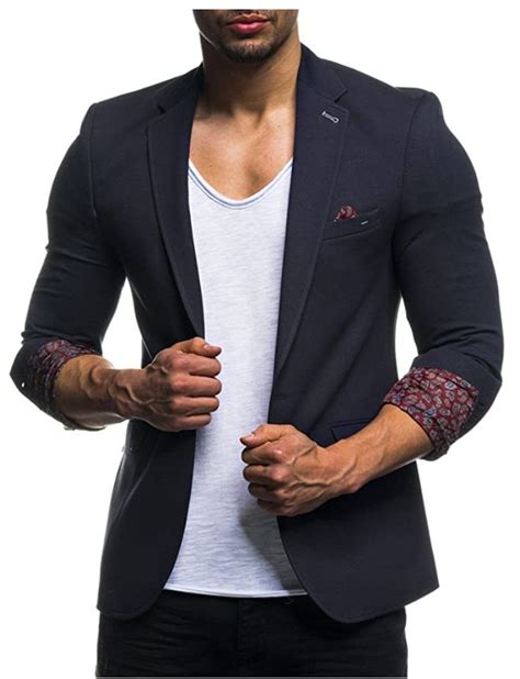 Herren Sakko sportlicher Blazer Slim Fit Modernes Sakko für Männer