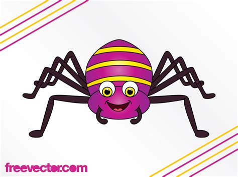 happy cartoon spider vector art graphics freevectorcom