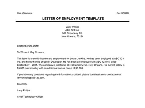 Free Employment Income Verification Letter Pdf And Word