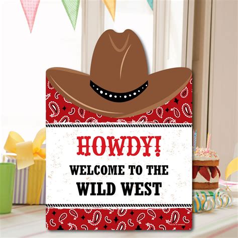 Western Hoedown Party Decorations Wild West Cowboy Party Etsy