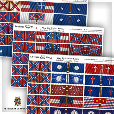 Acw 28mm Confederate Flags Rick Scollins Edition By Mirko Bruner
