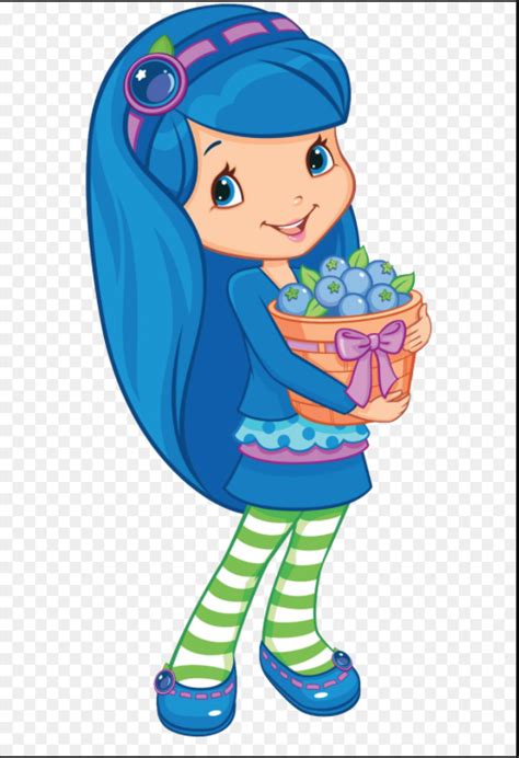 Blueberry Muffin Holding Her Basket Of Blueberries And Is Strawberry