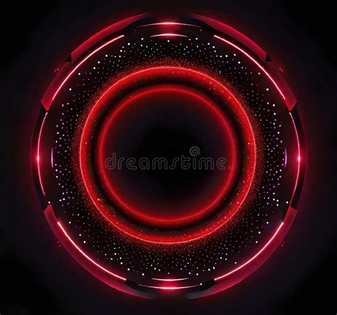 Red Glittering Space Particle Form Futuristic Neon Graphic Background