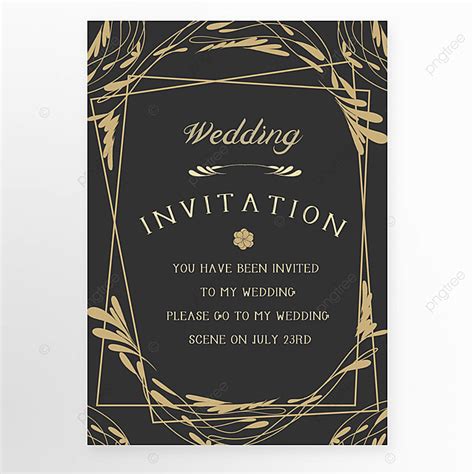 Creative Baroque Rose Gold Wedding Border Invitation Template Download ...