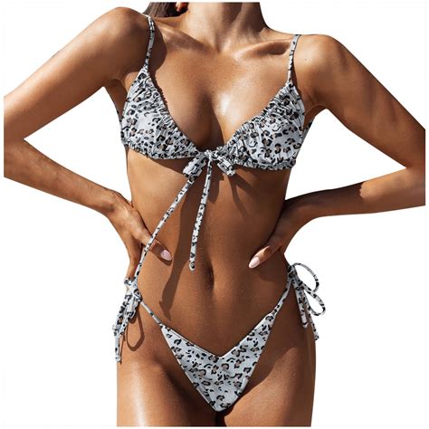 Ersazi Womens Bathing Suits Women S Fashion Bikini Set Swimsuit Two Piece Filled Soild Swimwear