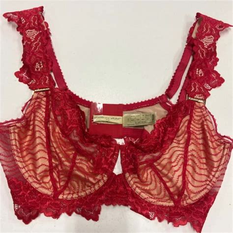 Pleasure State Piece Lace Lingerie Set Size L Dd Red S