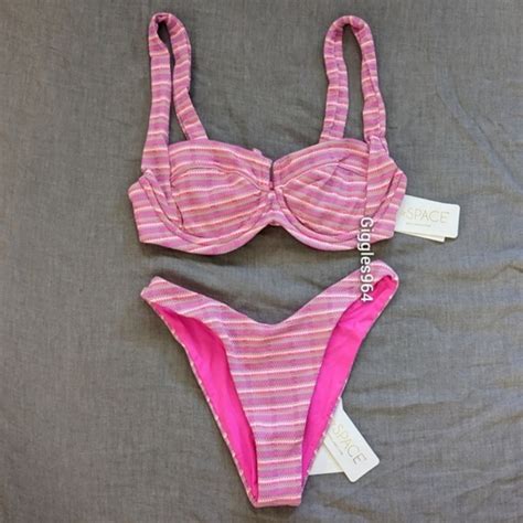 L Space Swim Lspace Camellia Cabana Bikini Set Electric Pique Poshmark