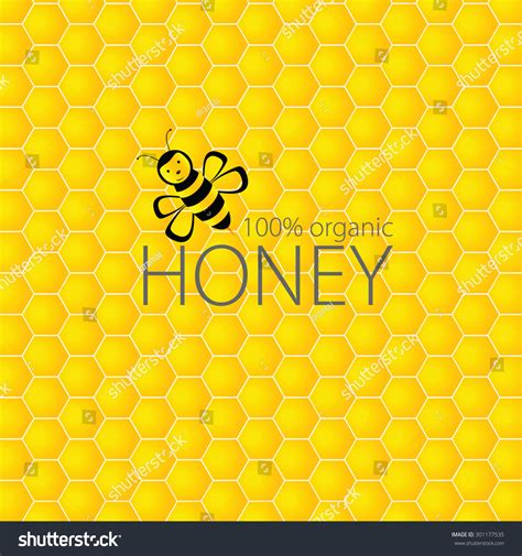 Bee Honey Vector On Yellow Illustration Stock Vector Royalty Free