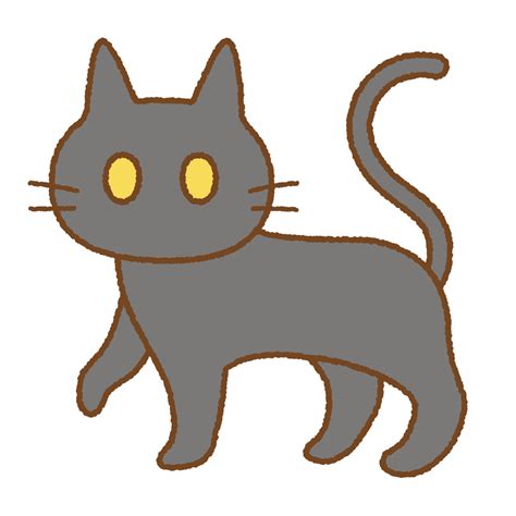 黒猫のイラスト 商用okの無料イラスト素材サイト ツカッテ