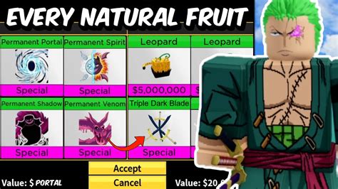 Trading Every Permanent Natural Fruit In Hours In Blox Fruits Youtube