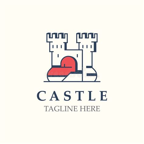 Castle Logo Graphic Template Design Ancient Castle Vintage Vector