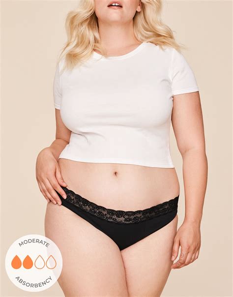 Alice Bikini Black Plus Cotton Period Panties X X Adore Me