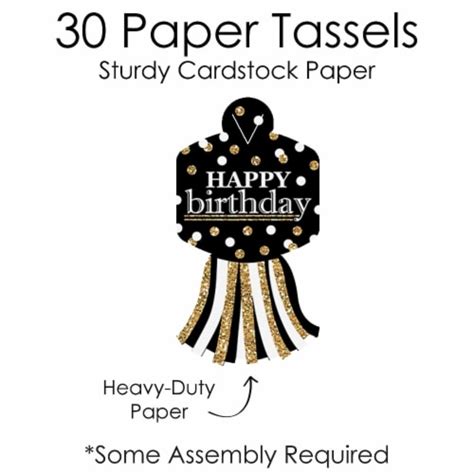 Big Dot Of Happiness Adult Happy Birthday Gold 90 Links 30 Tassels