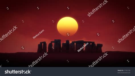 Stonehenge Sunset Stock Illustration 17191735