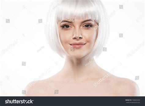 Blonde Bob Woman Hairstyle Female Beautiful Stock Photo Shutterstock