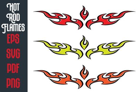 Hot Rod Vector Flames Graphic By Stompstock Creative Fabrica